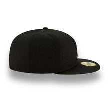 Load image into Gallery viewer, San Diego Padres New Era MLB 59FIFTY 5950 Fitted Cap Hat Black Crown/Visor Black Logo Black Uv