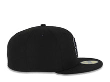 Load image into Gallery viewer, San Diego Padres New Era MLB 59FIFTY 5950 Fitted Cap Hat Black Crown/Visor Black/White Logo Black UV