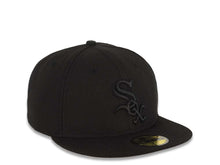 Load image into Gallery viewer, Chicago White Sox New Era MLB 59FIFTY 5950 Fitted Cap Hat Black Crown/Visor Black Logo
