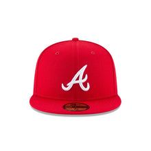 Load image into Gallery viewer, Atlanta Braves New Era MLB 59FIFTY 5950 Fitted Cap Hat Red Crown/Visor White Logo