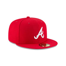 Load image into Gallery viewer, Atlanta Braves New Era MLB 59FIFTY 5950 Fitted Cap Hat Red Crown/Visor White Logo