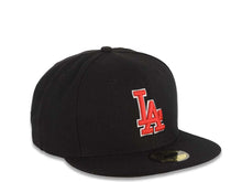 Load image into Gallery viewer, Los Angeles Dodgers New Era MLB 59FIFTY 5950 Fitted Cap Hat Black Crown/Visor Red/White Logo