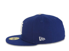Load image into Gallery viewer, Los Angeles Dodgers New Era MLB 59FIFTY 5950 Fitted Cap Hat Dark Royal Crown/Visor White Upside Down Logo Green UV