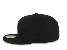 Load image into Gallery viewer, San Diego Padres New Era MLB 59FIFTY 5950 Fitted Cap Hat Black Crown/Visor Royal Blue Logo Petco Park 20 Years Side Patch Royal Blue UV