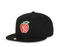 Load image into Gallery viewer, New York Yankees New Era MLB 59FIFTY 5950 Fitted Cap Hat Black Crown/Visor White/Red Apple Logo 2001 World Series Side Patch Gray UV