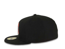 Load image into Gallery viewer, New York Yankees New Era MLB 59FIFTY 5950 Fitted Cap Hat Black Crown/Visor White/Metallic Gold/Red Flame Logo 1996 World Series Side Patch Gray UV