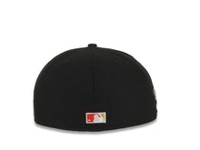 Load image into Gallery viewer, New York Yankees New Era MLB 59FIFTY 5950 Fitted Cap Hat Black Crown/Visor White/Metallic Gold/Red Flame Logo 1996 World Series Side Patch Gray UV