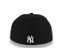 Load image into Gallery viewer, New York Yankees New Era MLB 59FIFTY 5950 Fitted Cap Hat Black Crown/Visor White With Flame Logo 1996 World Series Side Patch Gray UV