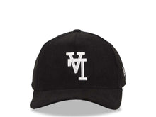Load image into Gallery viewer, (Corduroy) Los Angeles Dodgers New Era MLB 9FORTY 940 Adjustable A-Frame Cap Hat Black Crown/Visor White Upside Down Logo
