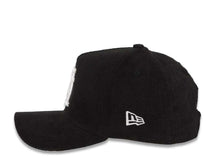 Load image into Gallery viewer, (Corduroy) Los Angeles Dodgers New Era MLB 9FORTY 940 Adjustable A-Frame Cap Hat Black Crown/Visor White Upside Down Logo