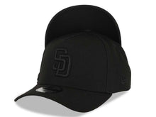 Load image into Gallery viewer, San Diego Padres New Era MLB 9FORTY 940 Adjustable A-Frame Cap Hat Black Crown/Visor Black Logo Black UV