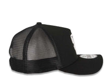 Load image into Gallery viewer, San Diego Padres New Era MLB 9FORTY 940 Adjustable A-Frame Tucker Mesh Cap Hat Black Crown/Visor White Logo Black UV