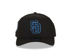 Load image into Gallery viewer, San Diego Padres New Era MLB 9FORTY 940 Adjustable A-Frame Cap Hat Black Crown/Visor Black/Cardinal Blue Logo 1992 All-Star Game Side Patch Blue UV