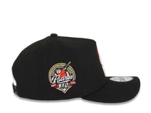 Load image into Gallery viewer, San Diego Padres New Era MLB 9FORTY 940 Adjustable A-Frame Cap Hat Black Crown/Visor White/Metallic Gold/Red Flame Logo 40th Anniversary Side Patch