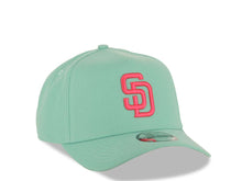 Load image into Gallery viewer, San Diego Padres New Era MLB 9FORTY 940 Adjustable A-Frame Cap Hat Light Teal Crown/Visor Magenta Logo Gray UV