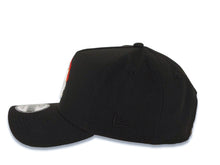 Load image into Gallery viewer, Los Angeles Dodgers New Era MLB 9FORTY 940 Adjustable A-Frame Cap Hat Black Crown/Visor White/Metallic Gold/Red Logo With Fire 40th Anniversary Side Patch