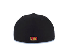 Load image into Gallery viewer, San Diego Padres New Era MLB 59FIFTY 5950 Fitted Cap Hat Black Crown/Visor Cardinal/Metallic Gold Logo Gray UV