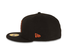 Load image into Gallery viewer, San Diego Padres New Era MLB 59FIFTY 5950 Fitted Cap Hat Black Crown/Visor Brown/Yellow/Orange Logo 40th Anniversary Side Patch Green UV