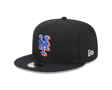 Load image into Gallery viewer, New York Mets New Era MLB 9FIFTY 950 Snapback Cap Hat Black Crown/Visor Team Color Logo Gray UV
