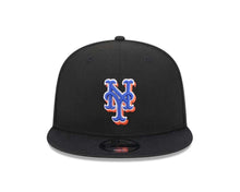Load image into Gallery viewer, New York Mets New Era MLB 9FIFTY 950 Snapback Cap Hat Black Crown/Visor Team Color Logo Gray UV