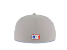 Load image into Gallery viewer, Los Angeles Dodgers New Era MLB 59FIFTY 5950 Fitted Cap Hat Gray Crown/Visor White Logo With Palm Tree 60th Anniversary Side Patch Sky Blue UV