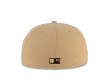 Load image into Gallery viewer, San Diego Padres New Era MLB 59FIFTY 5950 Fitted Cap Hat Khaki Crown/Visor Black Fire/Flame Logo 1992 All-Star Game Side Patch Gray UV