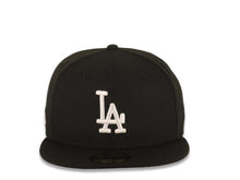 Load image into Gallery viewer, Los Angeles Dodgers New Era MLB 59FIFTY 5950 Fitted Cap Hat Black Crown/Visor White Logo Batterman Batty Side Patch Green UV