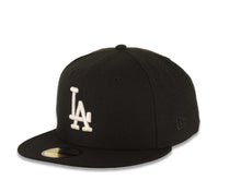 Load image into Gallery viewer, Los Angeles Dodgers New Era MLB 59FIFTY 5950 Fitted Cap Hat Black Crown/Visor White Logo Batterman Batty Side Patch Green UV