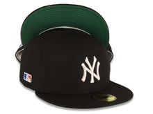 Load image into Gallery viewer, New York Yankees New Era MLB 59FIFTY 5950 Fitted Cap Hat Black Crown/Visor White Logo Batterman Batty Side Patch Green UV