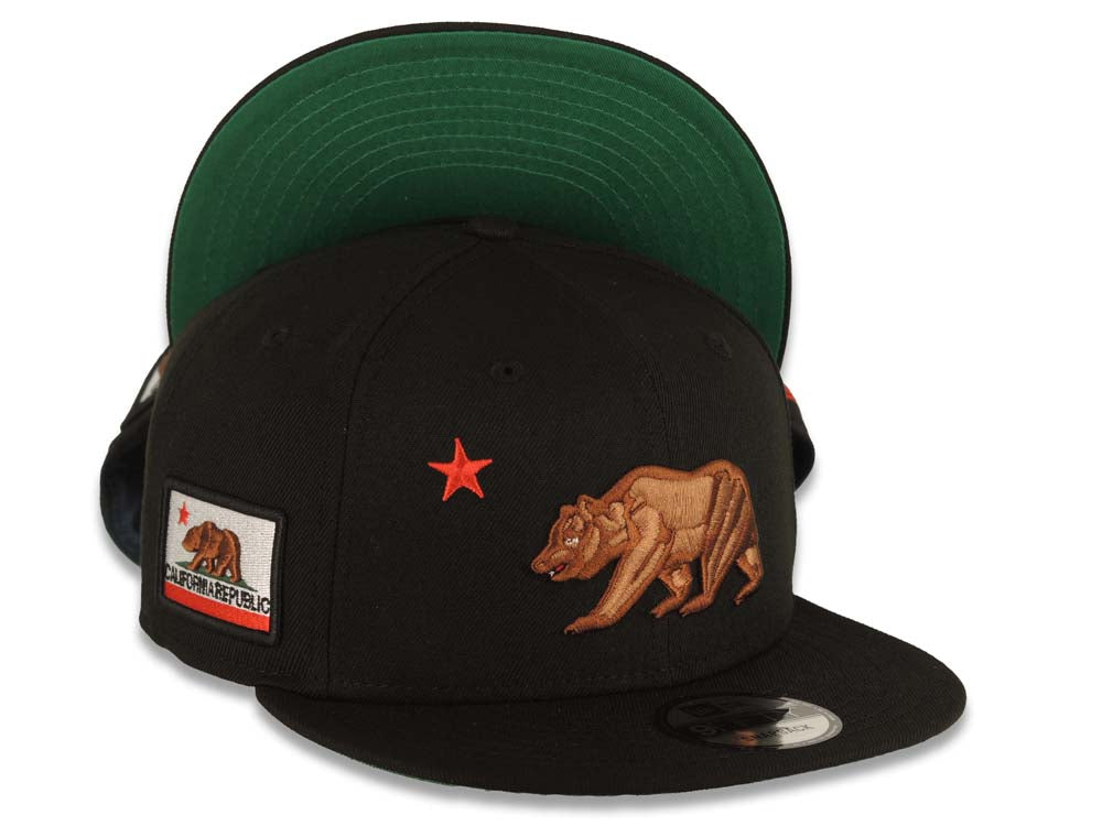 California Republic New Era 9FIFTY 950 Snapback Cap Hat Black