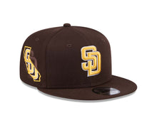 Load image into Gallery viewer, San Diego Padres New Era MLB 9FIFTY 950 Snapback Cap Hat Brown Crown/Visor Team Color Logo (State Outline)