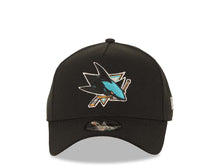 Load image into Gallery viewer, San Jose Sharks New Era NHL 9FORTY 940 Adjustable A-Frame Cap Hat Black Crown/Visor Team Color Logo Gray UV