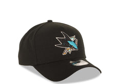 Load image into Gallery viewer, San Jose Sharks New Era NHL 9FORTY 940 Adjustable A-Frame Cap Hat Black Crown/Visor Team Color Logo Gray UV