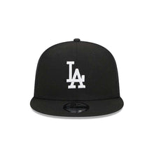 Load image into Gallery viewer, Los Angeles Dodgers New Era MLB 9FIFTY 950 Snapback Trucker/Mesh Cap Hat Black Crown/Visor White Logo