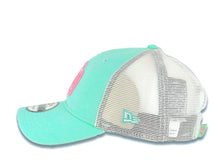 Load image into Gallery viewer, (City Connect) San Diego Padres New Era MLB 9FORTY 940 Adjsutable Mesh/Trucker Cap Hat Teal/Gray Mesh Crown/Visor Magenta Logo