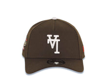 Load image into Gallery viewer, Los Angeles Dodgers New Era MLB 9FORTY 940 Adjustable A-Frame Cap Hat Brown Crown/Visor White Upside Down Logo 100th Anniversary Side Patch Pink UV