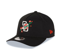 Load image into Gallery viewer, San Diego Padres New Era MLB 9FORTY 940 Adjustable A-Frame Cap Hat Black Crown/Visor White/Red With Rose Logo 40th Anniversary Side Patch Gray UV