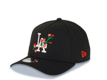 Load image into Gallery viewer, Los Angeles Dodgers New Era MLB 9FORTY 940 Adjustable A-Frame Cap Hat Black Crown/Visor White/Red With Rose Logo Stadium Side Patch Gray UV