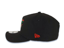 Load image into Gallery viewer, Los Angeles Dodgers New Era MLB 9FORTY 940 Adjustable A-Frame Cap Hat Black Crown/Visor White/Red With Rose Logo Stadium Side Patch Gray UV