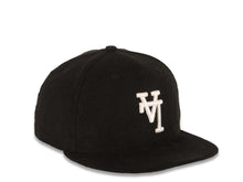 Load image into Gallery viewer, (Corduroy) Los Angeles Dodgers New Era MLB 59FIFTY 5950 Fitted Cap Hat Black Crown/Visor White Upside Down Logo Black UV