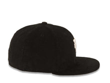 Load image into Gallery viewer, (Corduroy) Los Angeles Dodgers New Era MLB 59FIFTY 5950 Fitted Cap Hat Black Crown/Visor White Upside Down Logo Black UV