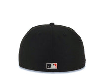 Load image into Gallery viewer, Los Angeles Dodgers New Era MLB 59FIFTY 5950 Fitted Cap Hat Black Crown/Visor White/Red With Rose Logo 40th Anniversary Side Patch Gray UV