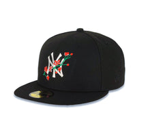 Load image into Gallery viewer, New York Yankees New Era MLB 59FIFTY 5950 Fitted Cap Hat Black Crown/Visor White/Red With Rose Logo 1998 World Series Side Patch Gray UV
