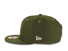 Load image into Gallery viewer, Los Angeles Dodgers New Era MLB 9FIFTY 950 Snapback Cap Hat Olive Green Crown/Visor White Upside Down Logo 40th Anniversary Stadium Side Patch Gray UV