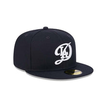 Load image into Gallery viewer, Los Angeles Dodgers New Era MLB 59FIFTY 5950 Fitted Cap Hat Navy Blue Crown/Visor White Logo (2024 City Connect)