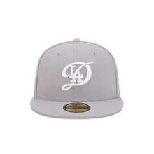 Load image into Gallery viewer, Los Angeles Dodgers New Era MLB 59FIFTY 5950 Fitted Cap Hat Gray Crown/Visor White Logo (2024 City Connect)