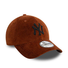 Load image into Gallery viewer, (Corduroy) New York Yankees New Era MLB 39THIRTY 3930 Flexfit Cap Hat Dark Orange Crown/Visor Black Logo