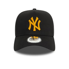 Load image into Gallery viewer, New York Yankees New Era MLB 9FORTY 940 Adjustable A-Frame Cap Hat Black Crown/Visor Yellow Logo