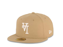 Load image into Gallery viewer, Los Angeles Dodgers New Era MLB 59FIFTY 5950 Fitted Cap Hat Khaki Crown/Visor White Upside Down Logo 60th Anniversary Side Patch Gray UV