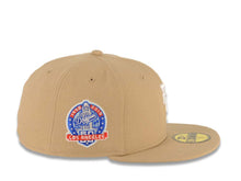 Load image into Gallery viewer, Los Angeles Dodgers New Era MLB 59FIFTY 5950 Fitted Cap Hat Khaki Crown/Visor White Upside Down Logo 60th Anniversary Side Patch Gray UV